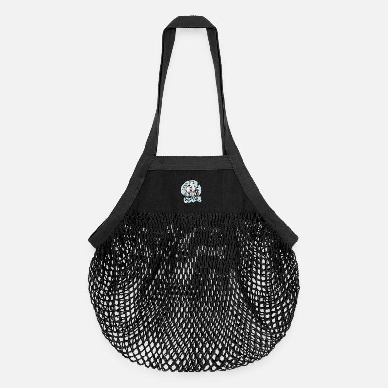 Mein Putzvogel - Organic Mesh-Einkaufstasche - Schwarz