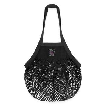 Träume erblühen lassen - Organic Mesh-Einkaufstasche - Schwarz - Vorne