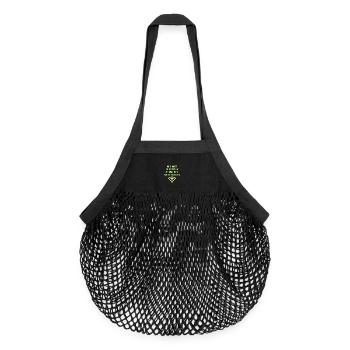 Witziges WiFi Motiv mit Spruch - Nerd Design - Organic Mesh-Einkaufstasche - Schwarz - Vorne