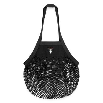 Big sister panda bear princess - Organic Mesh Shopping Bag - black - Front