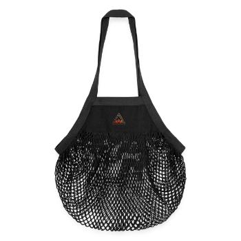 Attention tram 3 - Organic Mesh Shopping Bag - black - Front