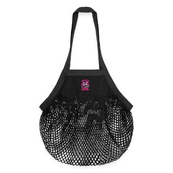 Roller Skate Roller Skater - Organic Mesh Shopping Bag - black - Front