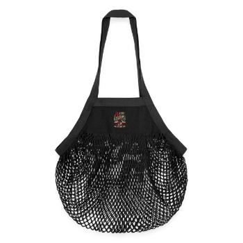 48. Geburtstag Vintage Retro - Organic Mesh-Einkaufstasche - Schwarz - Vorne