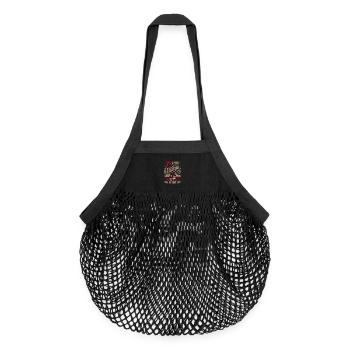 75. Geburtstag Vintage Retro - Organic Mesh-Einkaufstasche - Schwarz - Vorne