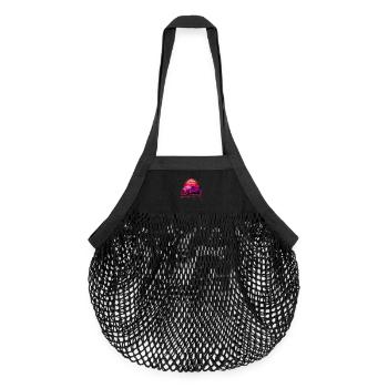 Retro Wave super Car Sunset - Organic Mesh Shopping Bag - black - Front