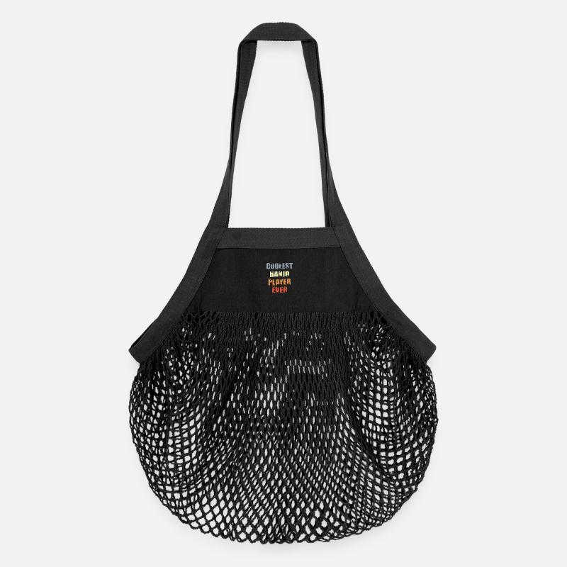 Drôle de joueur de banjo - Sac de courses en mesh bio - noir