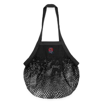 Never Underestimate An Old Rower - Organic Mesh-Einkaufstasche - Schwarz - Vorne