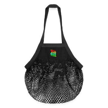 Manger dormir Répéter le basket-ball - Sac de courses en mesh bio - noir - Devant