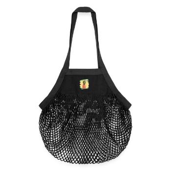 Ananas - Organic Mesh-Einkaufstasche - Schwarz - Vorne