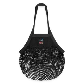 Scuba Girl Taucherin Design - Organic Mesh-Einkaufstasche - Schwarz - Vorne