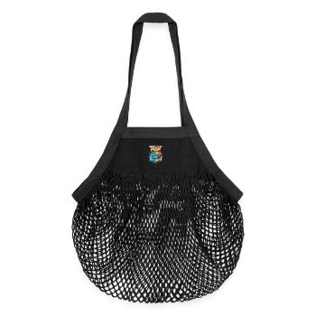 Pause & Play Pop Culture Rétro Jeu vidéo - Sac de courses en mesh bio - noir - Devant