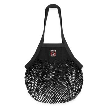 Skull Spruch Fun Fact - Organic Mesh-Einkaufstasche - Schwarz - Vorne
