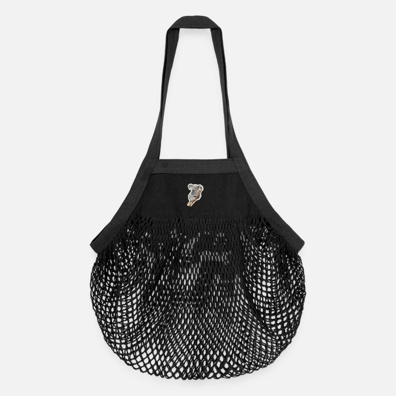 Koala - Organic Mesh Shopping Bag - black