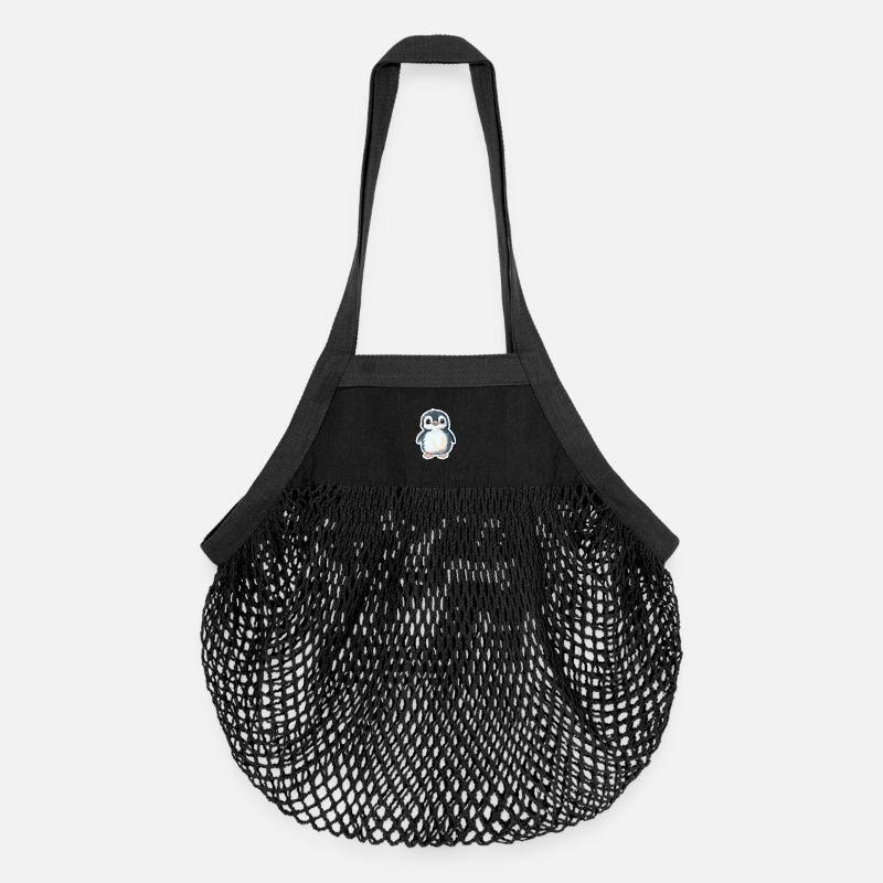 Pingouin - Sac de courses en mesh bio - noir