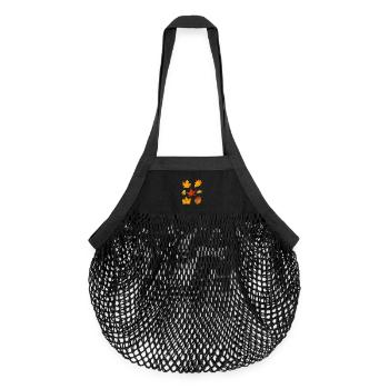 Herbstlaub - Organic Mesh-Einkaufstasche - Schwarz - Vorne