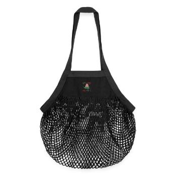 Weihnachtsbaum Züchter - Organic Mesh-Einkaufstasche - Schwarz - Vorne