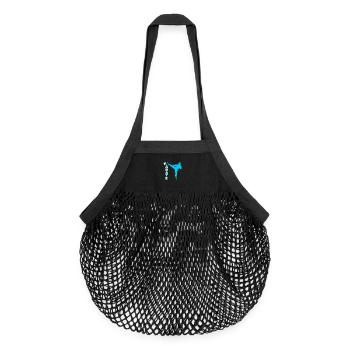 Karate, Karatekämpfer, Kampfsport, Karate Kick - Organic Mesh-Einkaufstasche - Schwarz - Vorne