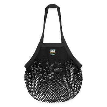 Taucher : Je fonctionne bien sous pression - Sac de courses en mesh bio - noir - Devant