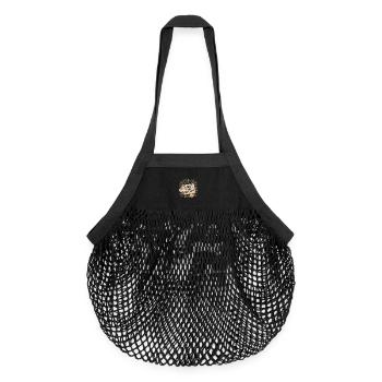 Motif de Noël rustique - Sac de courses en mesh bio - noir - Devant