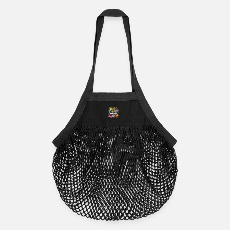 Mon costume est dans la lessive Drôle de dicton - Sac de courses en mesh bio - noir