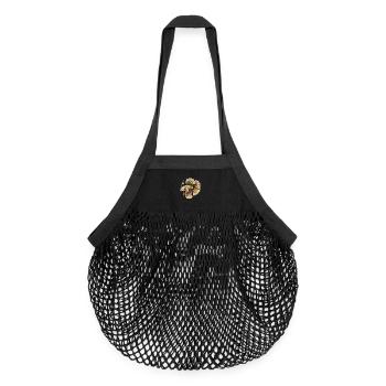 Prachtvoller Betta Fisch Print - Organic Mesh-Einkaufstasche - Schwarz - Vorne