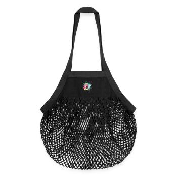 Flag football, graphique du joueur de flag football - Sac de courses en mesh bio - noir - Devant