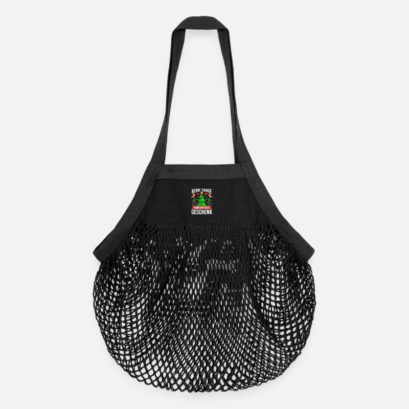 Noël du Père Noël - Sac de courses en mesh bio - noir