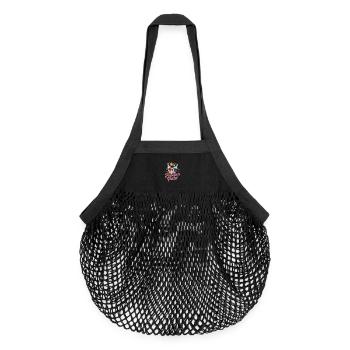 Bouteilles Püttel Cocktail Soirée Couronne En disant Enterrement de vie de garçon - Sac de courses en mesh bio - noir - Devant