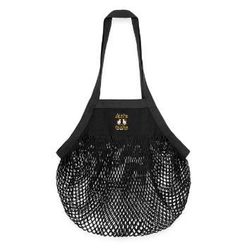 Falkner Geschenkidee - Organic Mesh-Einkaufstasche - Schwarz - Vorne