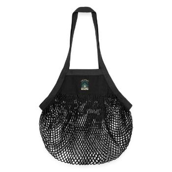 Forest Walk Overthinker Mental Reset - Organic Mesh-Einkaufstasche - Schwarz - Vorne