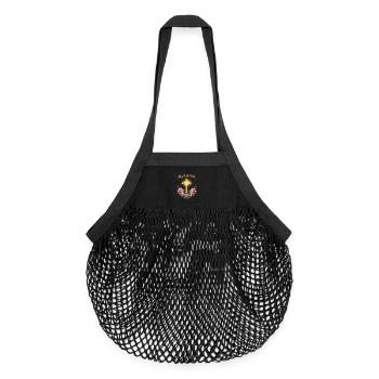 Première Communion Poutre Croix - Sac de courses en mesh bio - noir - Devant