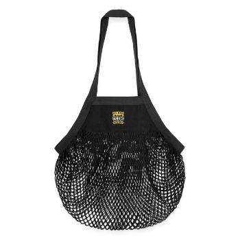 Pêcheur pêcheur Pêcheur sportif Bière pêcheur - Sac de courses en mesh bio - noir - Devant