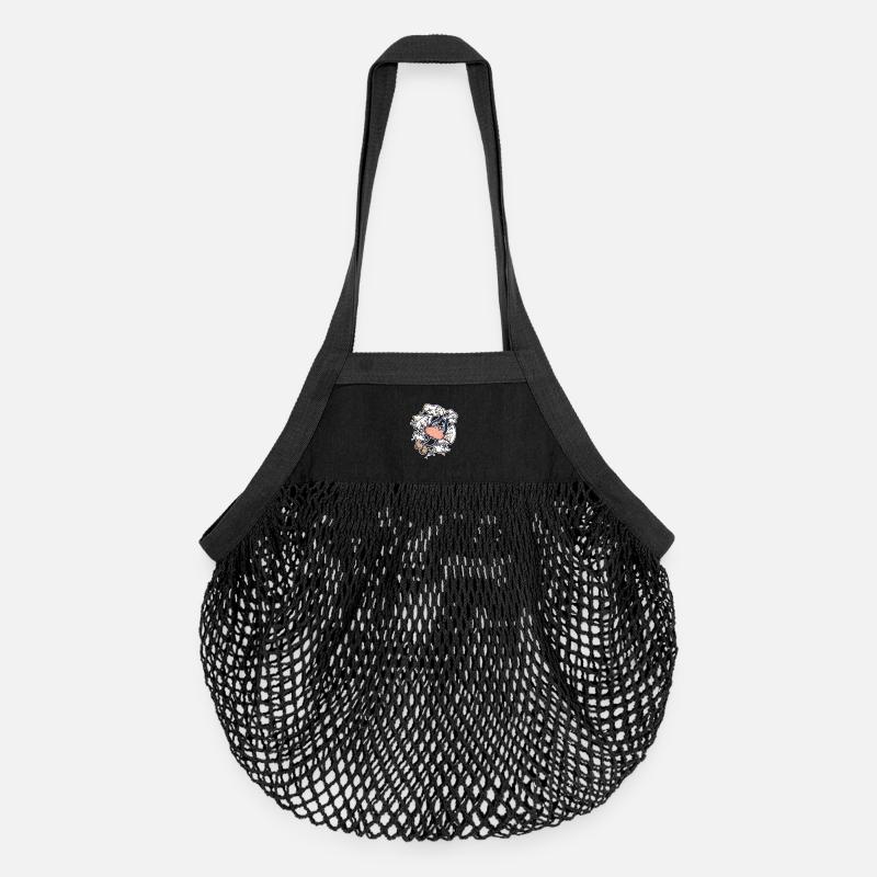 Ecstatic brain - Organic Mesh Shopping Bag - black