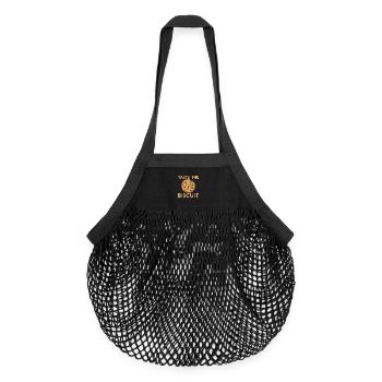 Taste the Biscuit - Organic Mesh Shopping Bag - black - Front