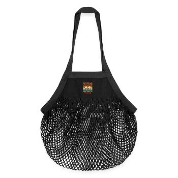 Le pickleball est le jeu. Restez hors de la cuisine - Sac de courses en mesh bio - noir - Devant