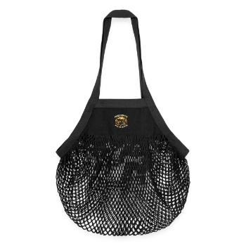 Comportement maximal de pêche à la mouche | Bergbach - Sac de courses en mesh bio - noir - Devant