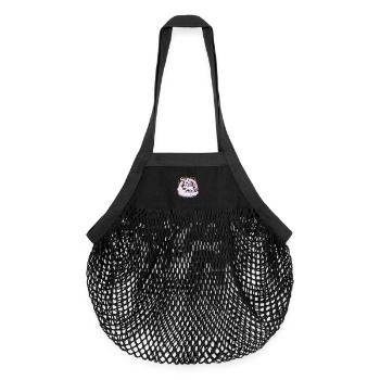 Pastel Unicorn on Cloud Arch - Organic Mesh Shopping Bag - black - Front