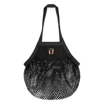 Nageldesigner Nageldesignerin Kosmetik Nagelstudio - Organic Mesh-Einkaufstasche - Schwarz - Vorne