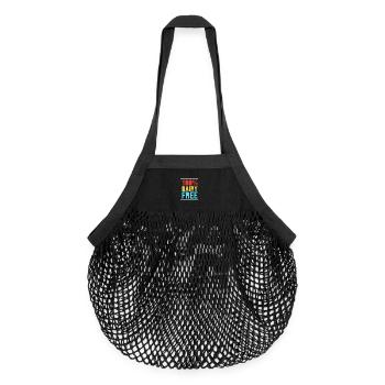 Sans gluten - Sac de courses en mesh bio - noir - Devant