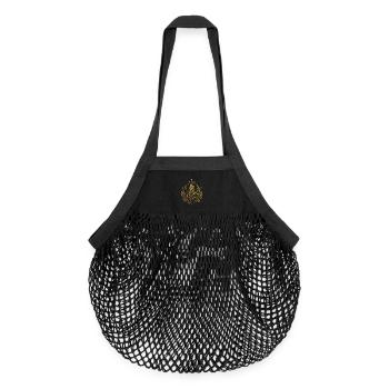 Dziewanna-Bogenemblem - Organic Mesh-Einkaufstasche - Schwarz - Vorne