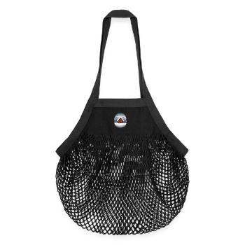 Wooden house, Christmas hut - Organic Mesh Shopping Bag - black - Front