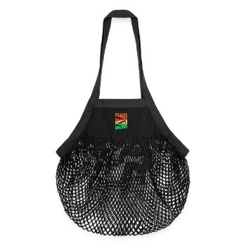 PILATES - Organic Mesh Shopping Bag - black - Front