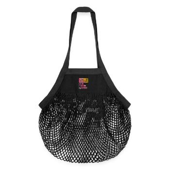 Verseau - Sac de courses en mesh bio - noir - Devant