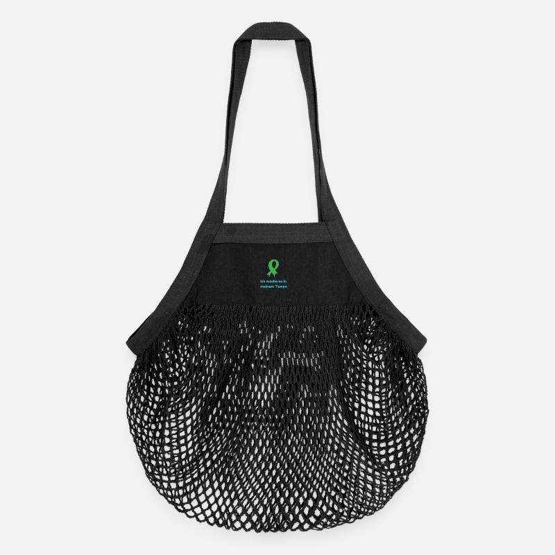 I do it at my pace - Organic Mesh Shopping Bag - black