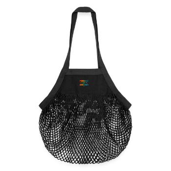 Angetrieben von Positivität - Organic Mesh-Einkaufstasche - Schwarz - Vorne