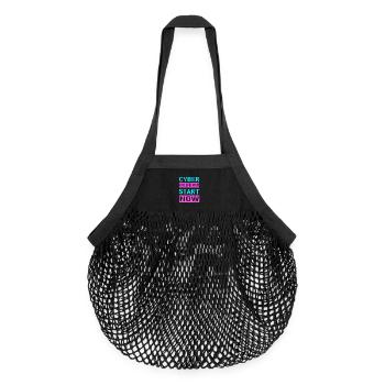 Cyber Monday Kaufrausch - Organic Mesh-Einkaufstasche - Schwarz - Vorne