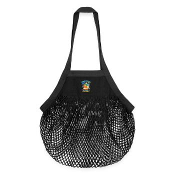 Lustiges Putzen Design - Organic Mesh-Einkaufstasche - Schwarz - Vorne