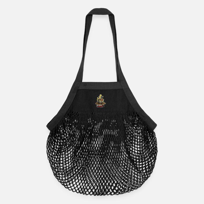 Rechte Mülltonne - Organic Mesh-Einkaufstasche - Schwarz