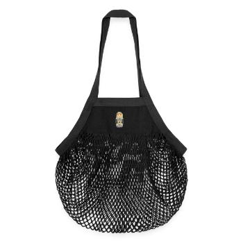 Traditionelle russische Matroschka Puppe - Organic Mesh-Einkaufstasche - Schwarz - Vorne