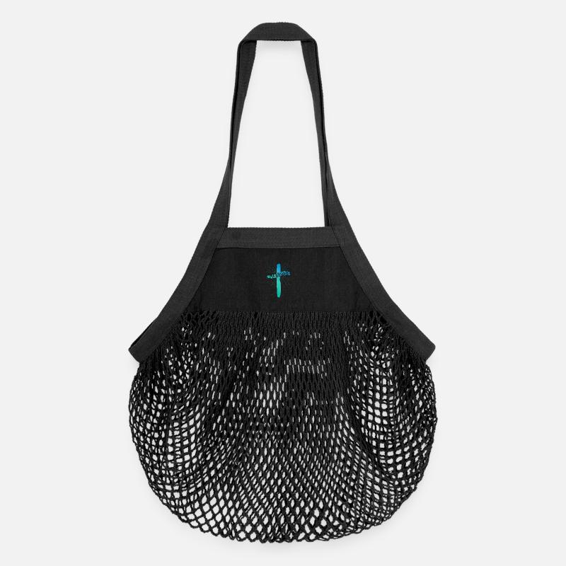 Messiah - Organic Mesh Shopping Bag - black